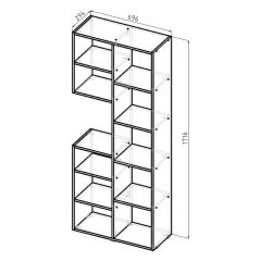 Стеллаж Элемент-2 (дуб сонома) в Когалыме - kogalym.mebel24.online | фото 5