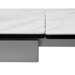 Стол BELLUNO 160 MARBLES KL-99 Белый мрамор матовый, итальянская керамика/ белый каркас, ®DISAUR в Когалыме - kogalym.mebel24.online | фото 7