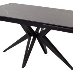 Стол FORIO 160 MATT BLACK MARBLE SOLID CERAMIC / BLACK, ®DISAUR в Когалыме - kogalym.mebel24.online | фото