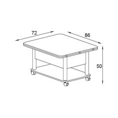 Стол-трансформер Виват темный венге / черный в Когалыме - kogalym.mebel24.online | фото 2