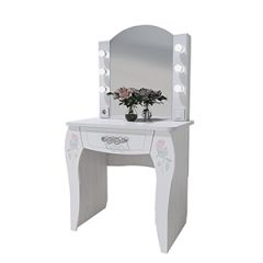 Стол туалетный Розалия №12 + ПОДСВЕТКА (лиственница белая, омела) в Когалыме - kogalym.mebel24.online | фото