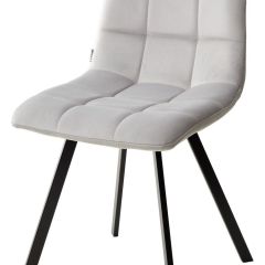 Стул CHILLI SQUARE BLUVEL-03 светло-серый, велюр / черный каркас М-City в Когалыме - kogalym.mebel24.online | фото