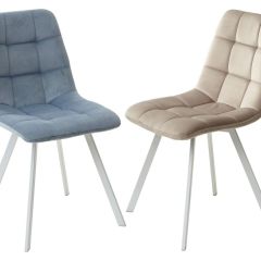 Стул CHILLI SQUARE G108-56 пудровый синий, велюр/ белый каркас М-City в Когалыме - kogalym.mebel24.online | фото 3