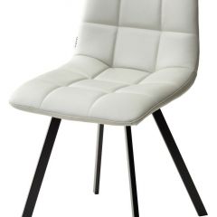 Стул CHILLI SQUARE HK017-03 светло-серый, PU/ черный каркас М-City в Когалыме - kogalym.mebel24.online | фото