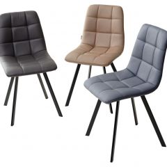 Стул CHILLI SQUARE HK017-09 серо-черничный, PU/ черный каркас М-City в Когалыме - kogalym.mebel24.online | фото 2