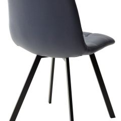 Стул CHILLI SQUARE HK017-09 серо-черничный, PU/ черный каркас М-City в Когалыме - kogalym.mebel24.online | фото 3
