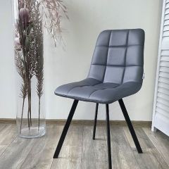 Стул CHILLI SQUARE HK017-09 серо-черничный, PU/ черный каркас М-City в Когалыме - kogalym.mebel24.online | фото 5