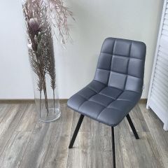 Стул CHILLI SQUARE HK017-09 серо-черничный, PU/ черный каркас М-City в Когалыме - kogalym.mebel24.online | фото 7