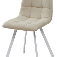 Стул CHILLI SQUARE UF860-01B бежевый, ткань/ белый каркас М-City в Когалыме - kogalym.mebel24.online | фото