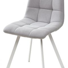Стул CHILLI SQUARE UF860-02B серо-голубой, ткань/ белый каркас М-City в Когалыме - kogalym.mebel24.online | фото