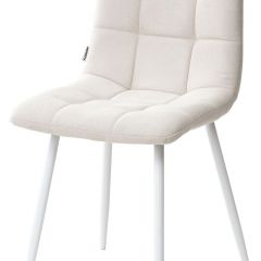 Стул CHILLI UF860-01B бежевый, ткань/белый каркас М-City в Когалыме - kogalym.mebel24.online | фото