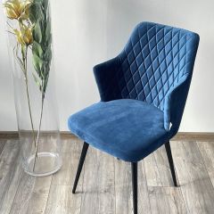 Стул HERMAN 360 град. СИНИЙ #29, велюр / черный каркас М-City в Когалыме - kogalym.mebel24.online | фото