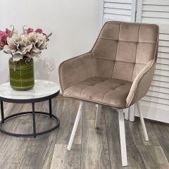 Стул MAVERICK 360 град. поворот. BLUVEL-40 BEIGE/ белый каркас, М-City в Когалыме - kogalym.mebel24.online | фото 2