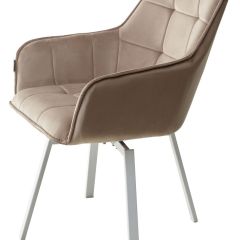 Стул MAVERICK 360 град. поворот. BLUVEL-40 BEIGE/ белый каркас, М-City в Когалыме - kogalym.mebel24.online | фото 8