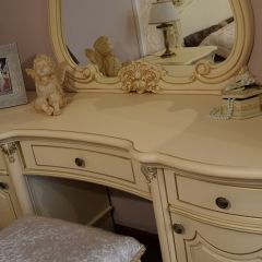 Туалетный стол + Зеркало Мона Лиза (крем) в Когалыме - kogalym.mebel24.online | фото 5