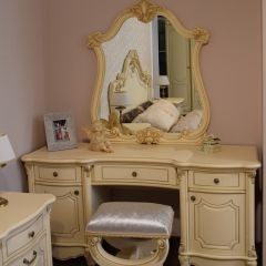 Туалетный стол + Зеркало Мона Лиза (крем) в Когалыме - kogalym.mebel24.online | фото 6