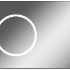 Зеркало Eclipse 100 black с подсветкой Sansa (SE1032Z) в Когалыме - kogalym.mebel24.online | фото 1
