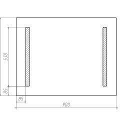 Зеркало Good Light 2-90 с подсветкой Домино (GL7015Z) в Когалыме - kogalym.mebel24.online | фото 6