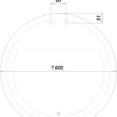 Зеркало Halo 600х600 с тёплой подсветкой Sansa (SH1065Z) в Когалыме - kogalym.mebel24.online | фото 2