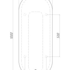 Зеркало Кито 1000х400 с подсветкой Домино (GL7047Z) в Когалыме - kogalym.mebel24.online | фото 2