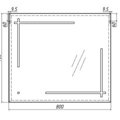 Зеркало Ray 80 black с подсветкой Sansa (SR1037Z) в Когалыме - kogalym.mebel24.online | фото 7