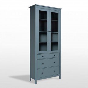 2.08.07.130.6 САГА шкаф с витриной 90 темно-бирюзовый RU в Когалыме - kogalym.mebel24.online | фото