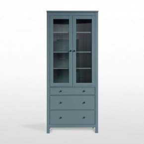 2.08.07.130.6 САГА шкаф с витриной 90 темно-бирюзовый RU в Когалыме - kogalym.mebel24.online | фото 2