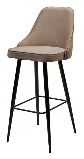 Барный стул NEPAL-BAR БЕЖЕВЫЙ #5, велюр/ черный каркас (H=78cm) М-City в Когалыме - kogalym.mebel24.online | фото 4