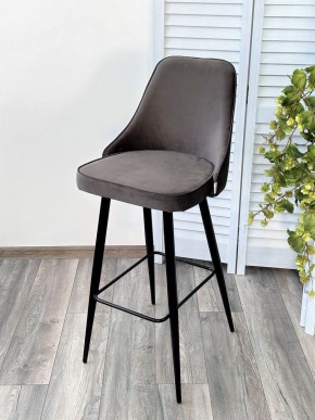 Барный стул NEPAL-BAR ГРАФИТ #14, велюр/ черный каркас (H=78cm) М-City в Когалыме - kogalym.mebel24.online | фото 5