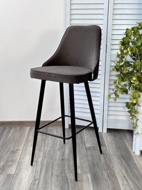 Барный стул NEPAL-BAR ГРАФИТ #14, велюр/ черный каркас (H=78cm) М-City в Когалыме - kogalym.mebel24.online | фото 6
