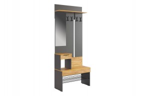 БАСКО Прихожая К4 (графит) в Когалыме - kogalym.mebel24.online | фото 2