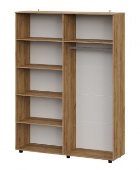 БАЙКАЛ Шкаф четырехстворчатый (Графит/Дуб золотой) в Когалыме - kogalym.mebel24.online | фото 2
