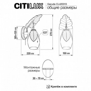 Бра Citilux Garuda CL420313 в Когалыме - kogalym.mebel24.online | фото 5