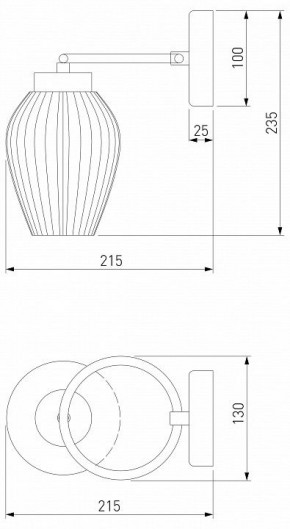 Бра Eurosvet Alva 30184/1 латунь в Когалыме - kogalym.mebel24.online | фото 3