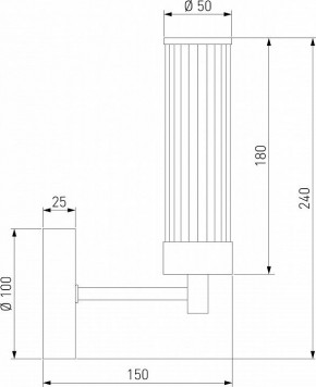Бра Eurosvet Oriens 60166/1 латунь в Когалыме - kogalym.mebel24.online | фото 2