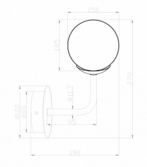 Бра Maytoni Erich MOD221-WL-01-G в Когалыме - kogalym.mebel24.online | фото 2
