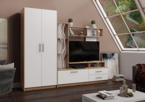 ДАРЬЯ Гостиная (Дуб Вотан/Белый глянец) в Когалыме - kogalym.mebel24.online | фото