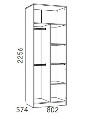 Детская Фанк Шкаф для одежды НМ 014.07 М в Когалыме - kogalym.mebel24.online | фото 3