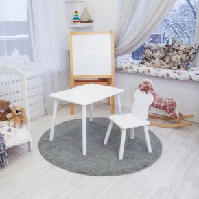 Детский комплект стол и стул «Мишка» Rolti Baby (белый/белый, массив березы/мдф) в Когалыме - kogalym.mebel24.online | фото 2