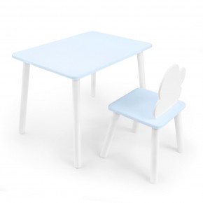 Детский комплект стол и стул «Облачко» Rolti Baby  (голубая столешница/голубое сиденье/белые ножки) в Когалыме - kogalym.mebel24.online | фото
