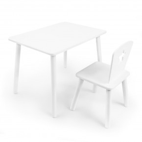 Детский комплект стол и стул «Звезда» Rolti Baby (белый/белый, массив березы/мдф) в Когалыме - kogalym.mebel24.online | фото
