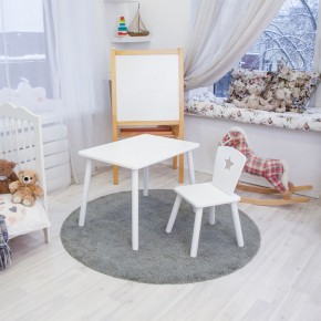 Детский комплект стол и стул «Звезда» Rolti Baby (белый/белый, массив березы/мдф) в Когалыме - kogalym.mebel24.online | фото 2