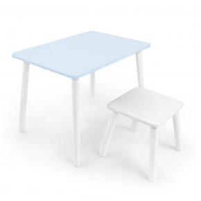 Детский комплект стол и табурет Rolti Baby (голубая столешница/белое сиденье/белые ножки) в Когалыме - kogalym.mebel24.online | фото 1