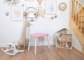Детский стол Rolti Baby «Облачко»  (розовый/белый, массив березы/мдф) в Когалыме - kogalym.mebel24.online | фото 1