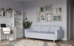 Диван-кровать Тулисия пастельно-голубой, ткань рогожка в Когалыме - kogalym.mebel24.online | фото 4