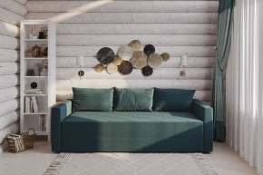 Диван-кровать Вало сине-зелёный, ткань рогожка в Когалыме - kogalym.mebel24.online | фото 2