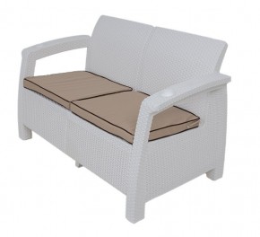 Диван Yalta Premium Sofa 2 Set (Ялта) белый (+подушки под спину) в Когалыме - kogalym.mebel24.online | фото