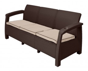 Диван Yalta Premium Sofa 3 Set (Ялта) шоколадный (+подушки под спину) в Когалыме - kogalym.mebel24.online | фото