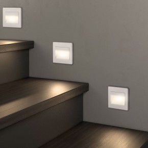 DK3050-WH Светильник встраиваемый в стену, IP 20, LED 3000, 1 Вт, белый, пластик в Когалыме - kogalym.mebel24.online | фото 6