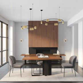 DK4065-BK+SG Подвесной светильник ORBIT , IP20, 10xGU10 LED до 15 Вт, черный + сатинированное золото, алюминий в Когалыме - kogalym.mebel24.online | фото 3